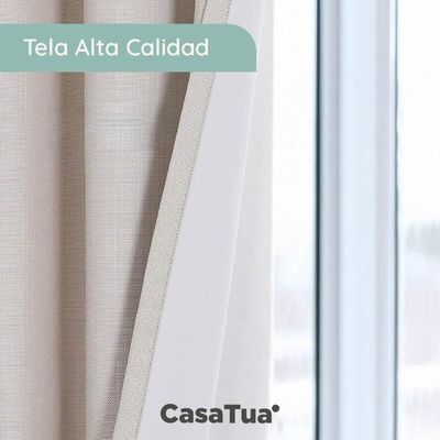 Imagen 2 del producto Cortina Blackout Engomada Termica Set 2 Casatua 140x220