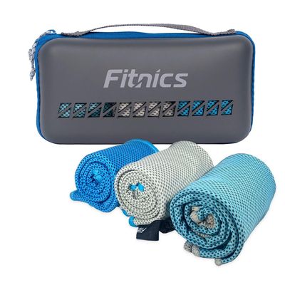 Toalla Microfibra Set de 3 Fitnics 100x30 Ejercicio +Estuche