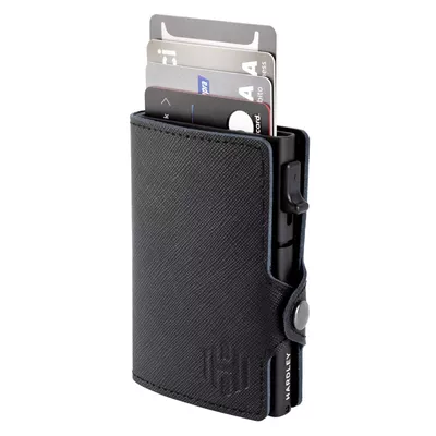 Billetera Hombre De Cuero Hardley Tarjetero Bloqueo Rfid