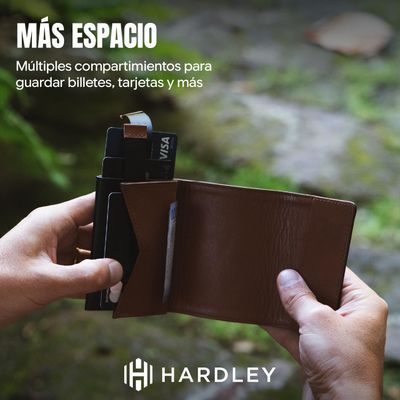 Imagen 2 del producto Billetera Hombre Hardley Tarjetero de Cuero Protección Rfid