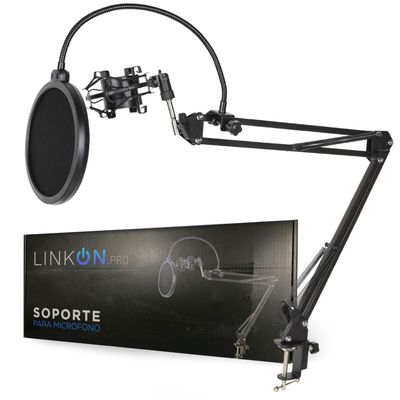KIT Soporte para Microfono Condensador Brazo Antipop y Araña
