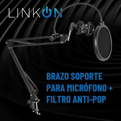 Imagen 2 del producto KIT Soporte para Microfono Condensador Brazo Antipop y Araña