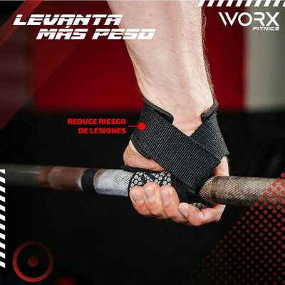 Imagen 2 del producto Straps Correas Levantamiento Pesas Worx Gym Gimnasio Set x2