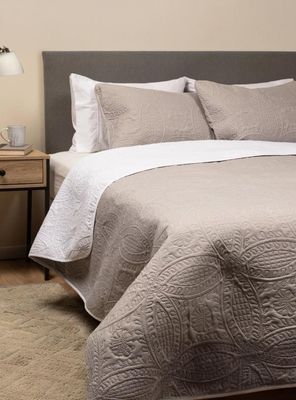 Cubrecama Quilt Reversible +Funda Almohada 1,5 Plaza