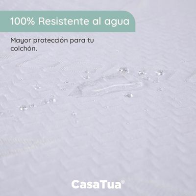 Imagen 2 del producto Cubre Colchon Protector Impermeable Bambú Súper King