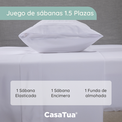 Imagen 2 del producto Sabanas 1800 Hotel Ultra Suave Funda Bordada 1.5 Plazas