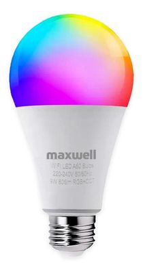 Imagen 1 del producto Ampolleta Inteligente LED Maxwell E27 Wifi App Rgb 9 W x1