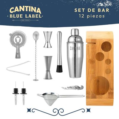 Imagen 2 del producto Juego Coctelera Set Utensilios Bar Inoxidable 12 Pzs