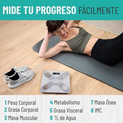 Imagen 2 del producto Pesa Balanza Digital Inteligente Bascula Baño Bluetooth App