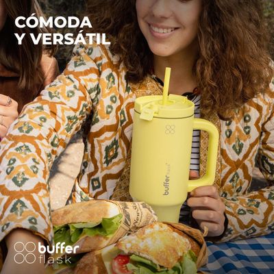 Imagen 2 del producto Vaso Termico Vaso Mug Termo 1,2L Acero Inox Buffer Amarillo