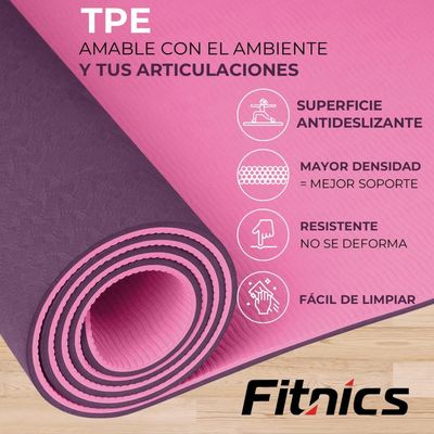 Imagen 2 del producto Mat Yoga Colchoneta Eco 6mm Doble Color Guías +bolso +correa