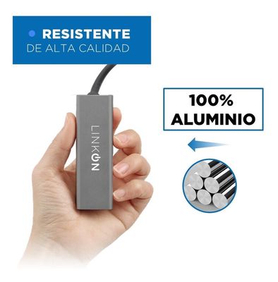 Imagen 2 del producto Adaptador Usb 3 a Rj45 Linkon Lan Ethernet 10/100/1000 Mbps