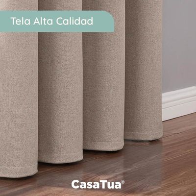 Imagen 2 del producto Cortina 100% Blackout 160x107 Casatua Look Lino Set 2 Paños