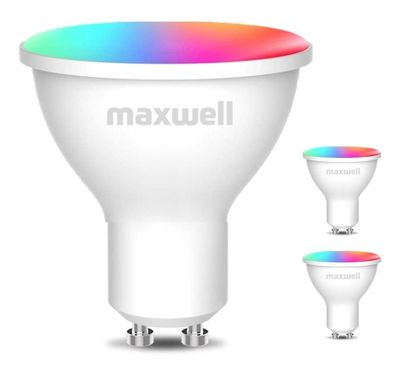 Imagen 2 del producto Ampolletas Inteligentes Set x3 Maxwell GU10 Wifi Tuya RGB 5W