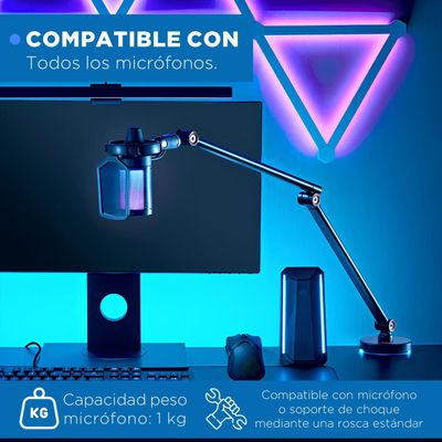 Imagen 2 del producto Soporte Para Microfono Condensador Universal Linkon Ajustabl