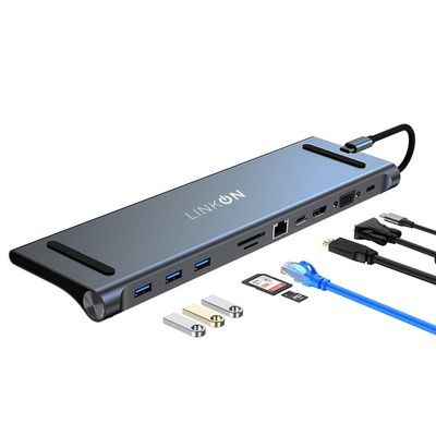 Hub Adaptador Usb Tipo C 11 En 1 Para Mac Macbook Windows