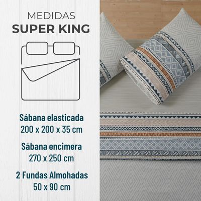 Imagen 2 del producto Juego Sabanas Ultra Suave Casatua Súper KingDiseño 3