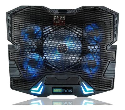 Imagen 2 del producto Base Ventilador Notebook Enfriador 5 Ventiladores Control Lcd