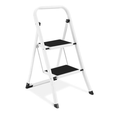 Escalera Plegable Multiuso 2 Peldaños Compacta y Resistente