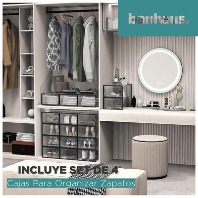 Imagen 2 del producto Caja Organizadora Zapatos Set X4 Banhaus Zapatero Apilable