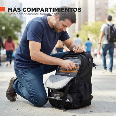 Imagen 2 del producto Mochila para Notebook Impermeable Antirrobo Hardley + Usb