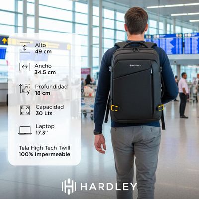 Imagen 2 del producto Mochila de Viaje Notebook Hardley Impermeable HydroSeal 30Lt