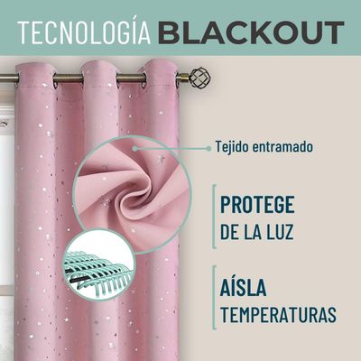 Imagen 2 del producto Cortina Niña Niño Semi Blackout Casatua 2 Paños 140x220cm.