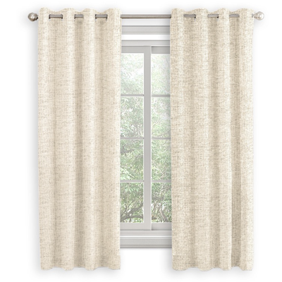 Cortina Blackout 100% CasaTua 2 Paños 107x160cm Textura Lino