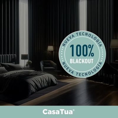 Imagen 2 del producto Cortina Blackout 100% CasaTua 2 Paños 107x160cm Textura Lino