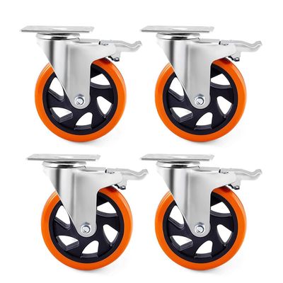 Ruedas Industriales para Muebles + Frenos Linkon 4"" Set 4