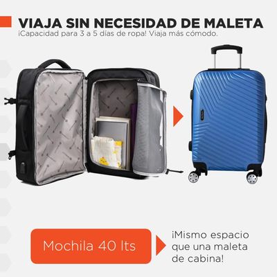 Imagen 2 del producto Mochila para Viaje Notebook Hardley 40L Nylon Balistico +USB