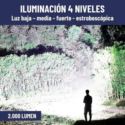 Imagen 2 del producto Linterna Largo Alcance Maxwell Recargable USB Impermeable