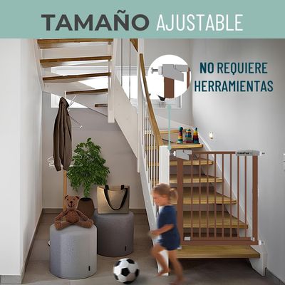 Imagen 2 del producto Reja Seguridad Escalera Puerta Ajustable para Bebe Mascotas