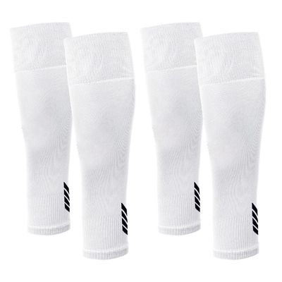 Medias Futbol Deportivas Sin Pie Pantorrillera Fitnics Set 2 Talla única blanco