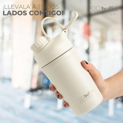 Imagen 2 del producto Shaker Proteina Agua Buffer Gym Acero Inoxidable 600ml
