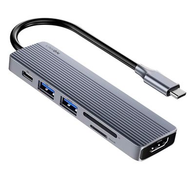Hub Adaptador Usb Tipo C 6 En 1 Para Mac Macbook Windows