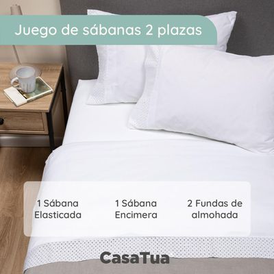 Imagen 2 del producto Sabanas Bordadas CasaTua + Funda