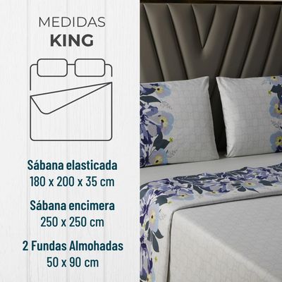 Imagen 2 del producto Juego Sabanas Ultra Suave Casatua KingDiseño 1