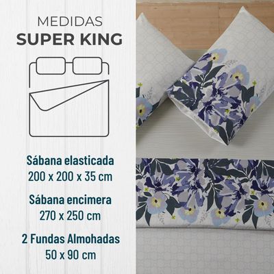 Imagen 2 del producto Juego Sabanas Ultra Suave Casatua Súper KingDiseño 1