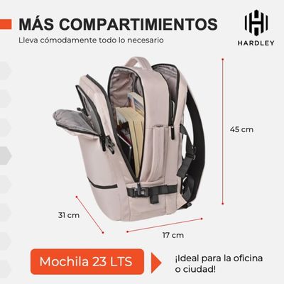 Imagen 2 del producto Mochila Notebook Hardley Viaje Avion Impermeable Antirrobo