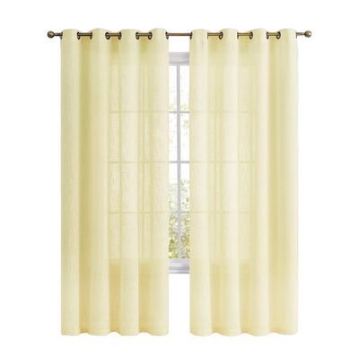 Cortina Velo Visillo 2 Paños 140x220cm Textura Lino Casatua
