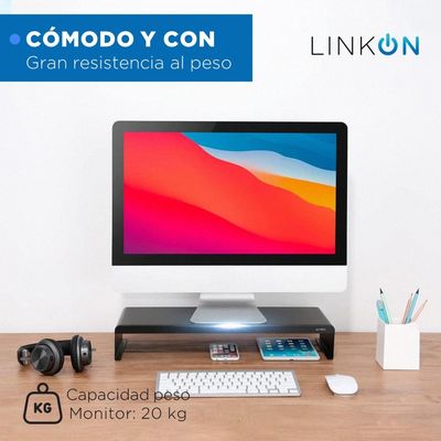 Imagen 2 del producto Base Soporte Monitor Pantalla Organizador Escritorio Linkon