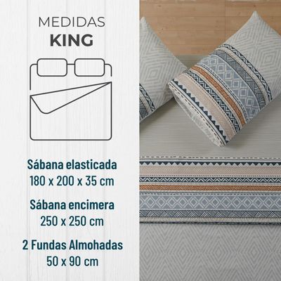 Imagen 2 del producto Juego Sabanas Ultra Suave Casatua KingDiseño 3