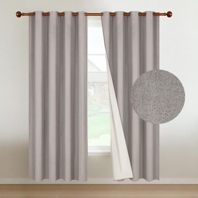 Imagen 1 del producto Cortina Blackout Engomada Termica x2 Casatua Tipo Lino