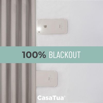 Imagen 2 del producto Cortina Blackout Engomada Termica x2 Casatua Tipo Lino