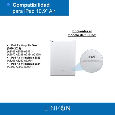 Imagen 2 del producto Funda Carcasa para Ipad Linkon 10.2 10.9 12.9"" Espacio Lapiz 10.9""