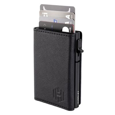 Billetera Hombre De Cuero Hardley Tarjetero Protección Rfid