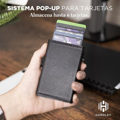 Imagen 2 del producto Billetera Hombre De Cuero Hardley Tarjetero Protección Rfid