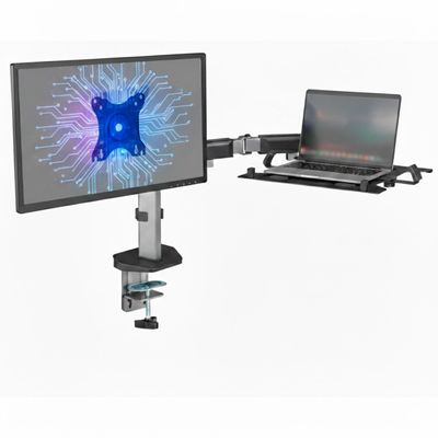 Imagen 1 del producto Soporte Brazo Doble Monitor Notebook Linkon Escritorio Lujo