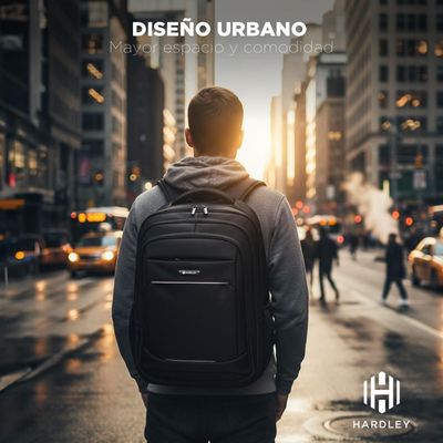 Imagen 2 del producto Mochila Notebook Impermeable Antirrobo Balistica Hardley Usb